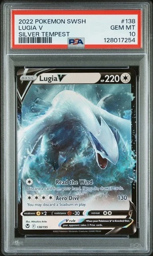 2022 POKEMON SWORD & SHIELD SILVER TEMPEST #138 LUGIA V PSA 10