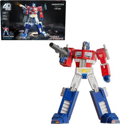 4D Build, Transformers Optimus Prime 3D Model Kit with LED Lights
