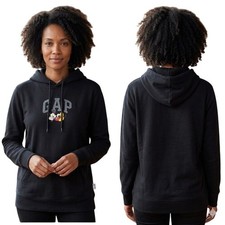 Gap Disney Collaboration Mickey Mouse Hoodie Sweatshirt Large Black Unisex 22 P2