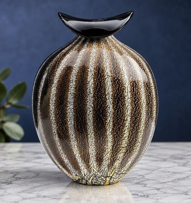 2012 Allister Malcolm Stourbridge Kunst Glas Nadelstreifen Parfüm Flakon ohne Stopfen