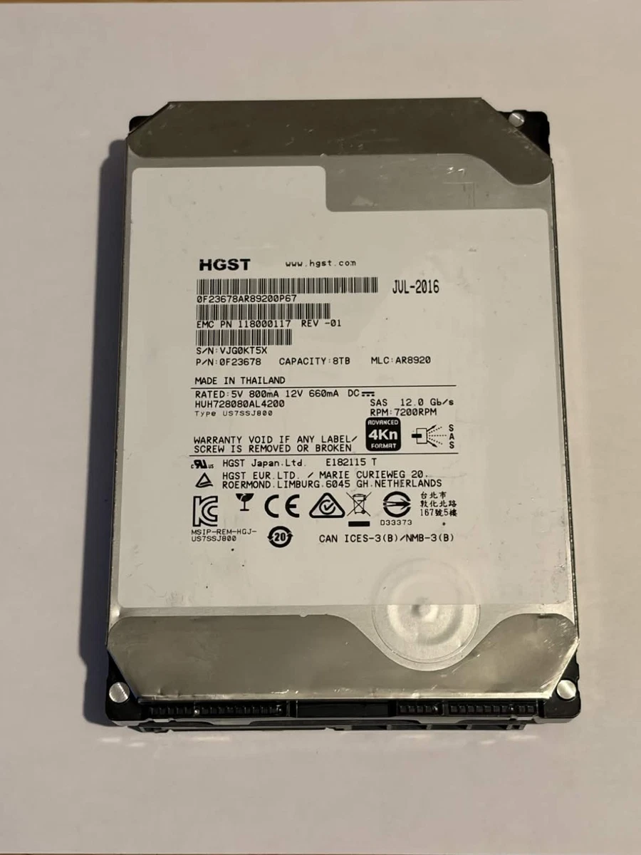 HGST 8TB Computer Internal Hard Disk Drives for sale | eBay