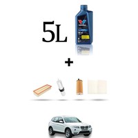 Hoffcar Set Service 4 Filter Und 5L ÖL FüR BMW X3 (F25) 20Dx 140Kw Von 2014 Al