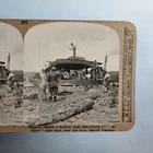WW1 Military Stereoview C1916 Real Photo France Peronne Destroyed Mk IV Tank