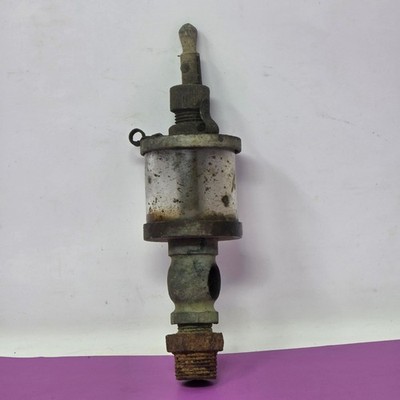 Vintage Brass & Glass Oiler Lubricator Industrial Machinery Threaded Connection