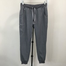FIGS Gray ZAMORA Zip Pocket Drawstring Scrubs Jogger Pant Womens sz Medium Tall