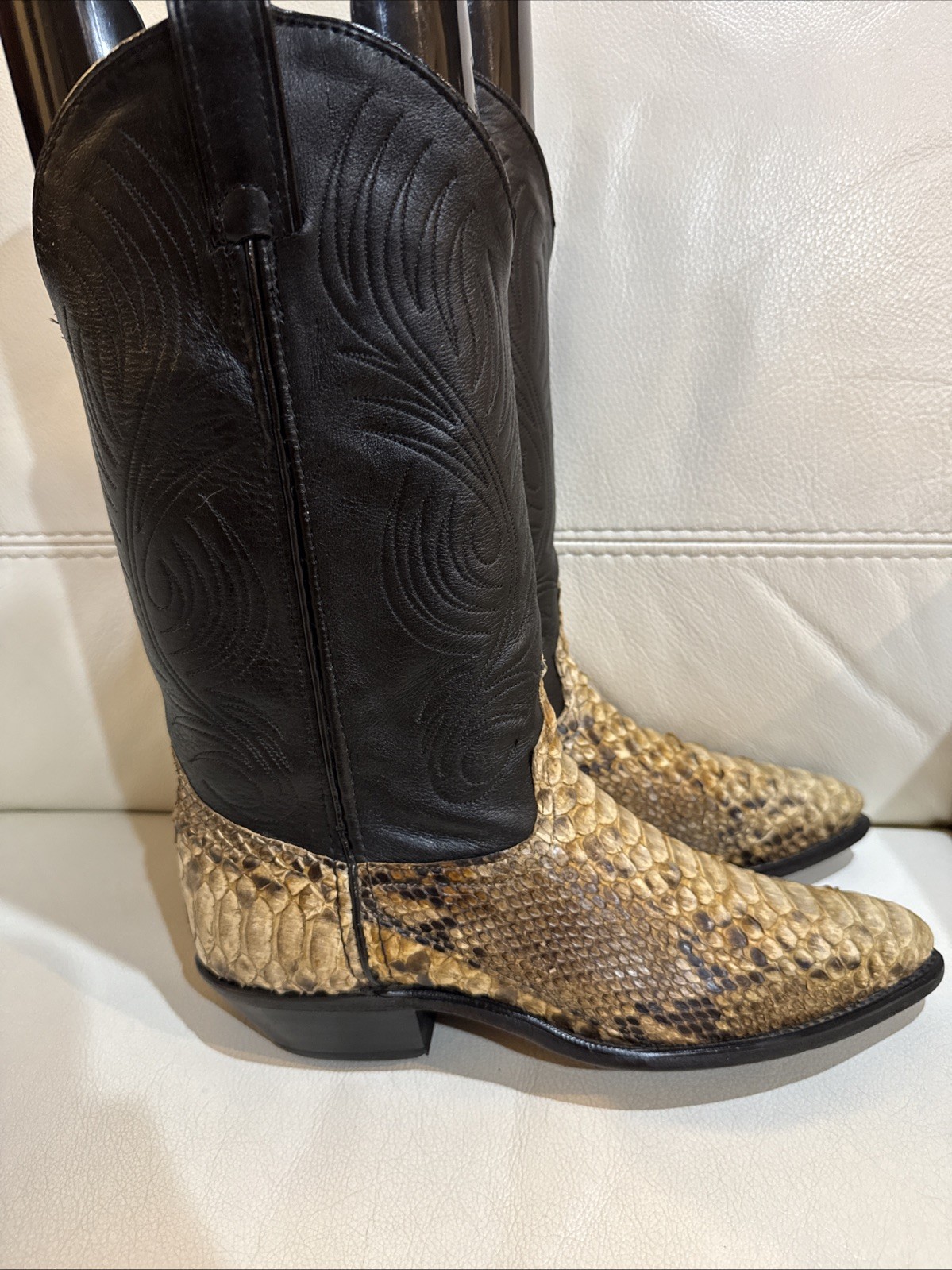 Code West Python Cowboy Boots 7 M Genuine Snakesk… - image 6
