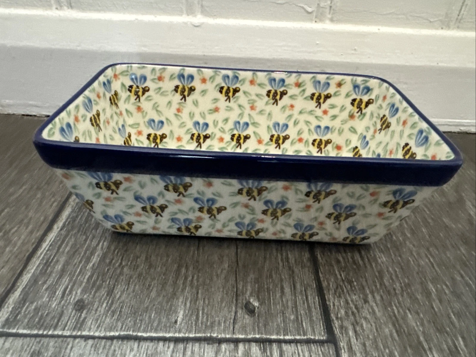 Small loaf tin Handmade Polish pottery Boleslawiec