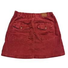American Eagle Corduroy Mini Skirt Burgundy Red Super Stretch Size 6 Regular