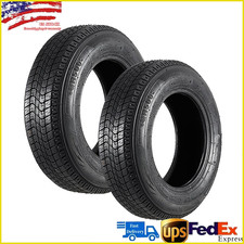2 Pack St20575d14 Trailer Tires 6ply Load Range C Heavy Duty 205 75 14 Tubeless