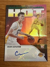 2023-24 Panini NBA Hoops - Hot Signatures Rookies Colin Castleton Green Lakers