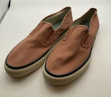 Sperry Top Sider Shoes Mens 9 M Slip On Loafers Flats STS17603 Coral Canvas