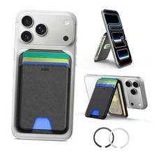 MagSafe Wallet with Stand - RFID Blocking with MagSafe A-Black-5 Cards