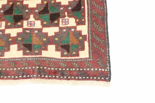 Belutsch Teppich 153x71 Braun Gelb Läufer Wolle Handgeknüpft Unikat RUGEAST - Bild 4 von 6