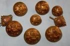 WW1 ERA LOT LANCASHIRE FUSILIERS MILITARY BUTTON GROUP + PIPS WORLD WAR I