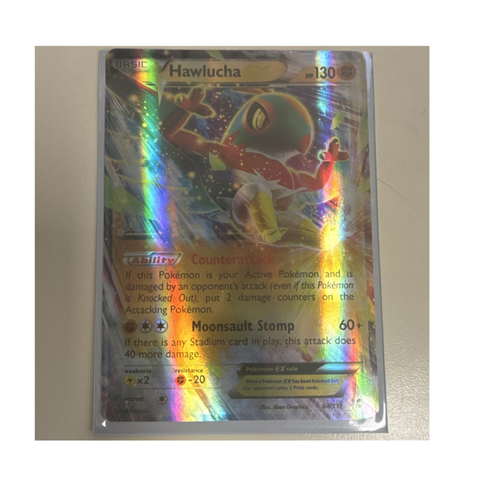 Pokémon 15 card lot - EX/GX Holo Hawlucha, Delphox, Dragonite, Yveltal, Kartana