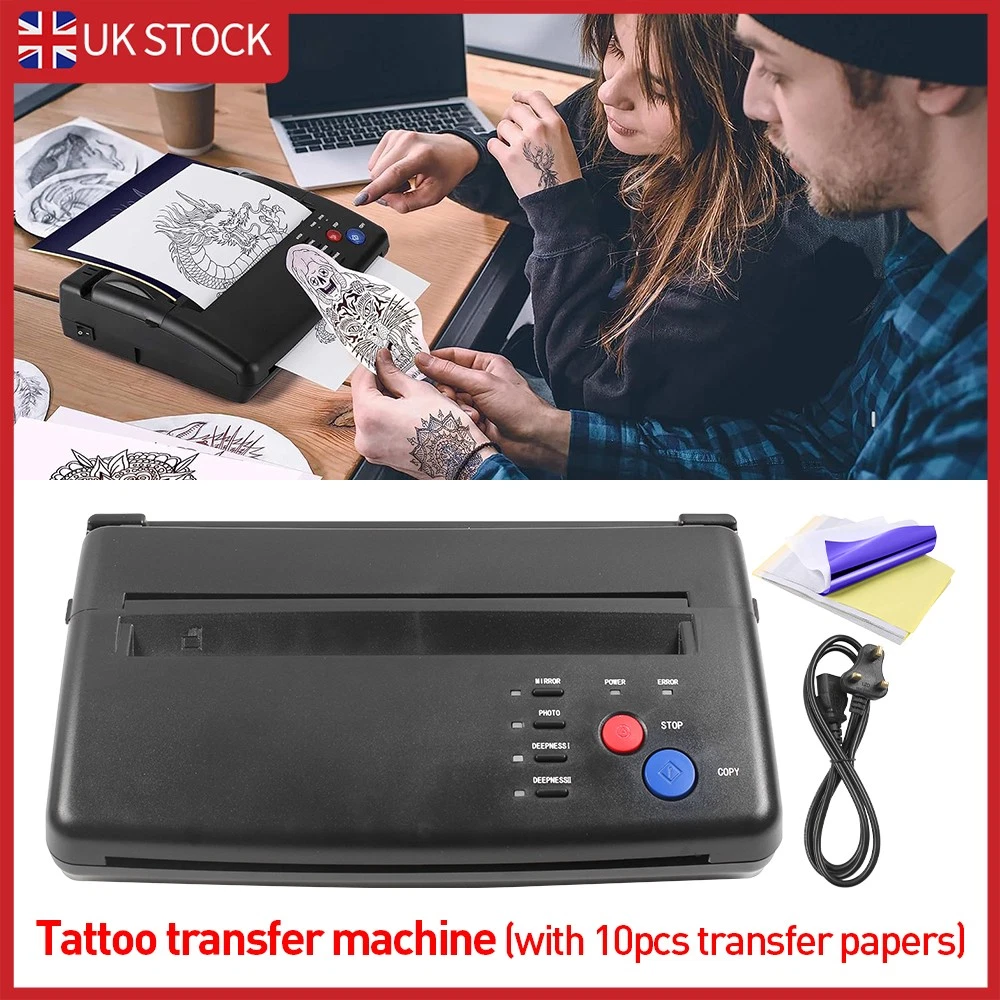 TATELF Stencil Printer Tattoo Thermal Printer A4 Tattoo Stencil Transfer Machine Thermal Printer, Professional Thermal Printer Copier for DIY A4 Paper