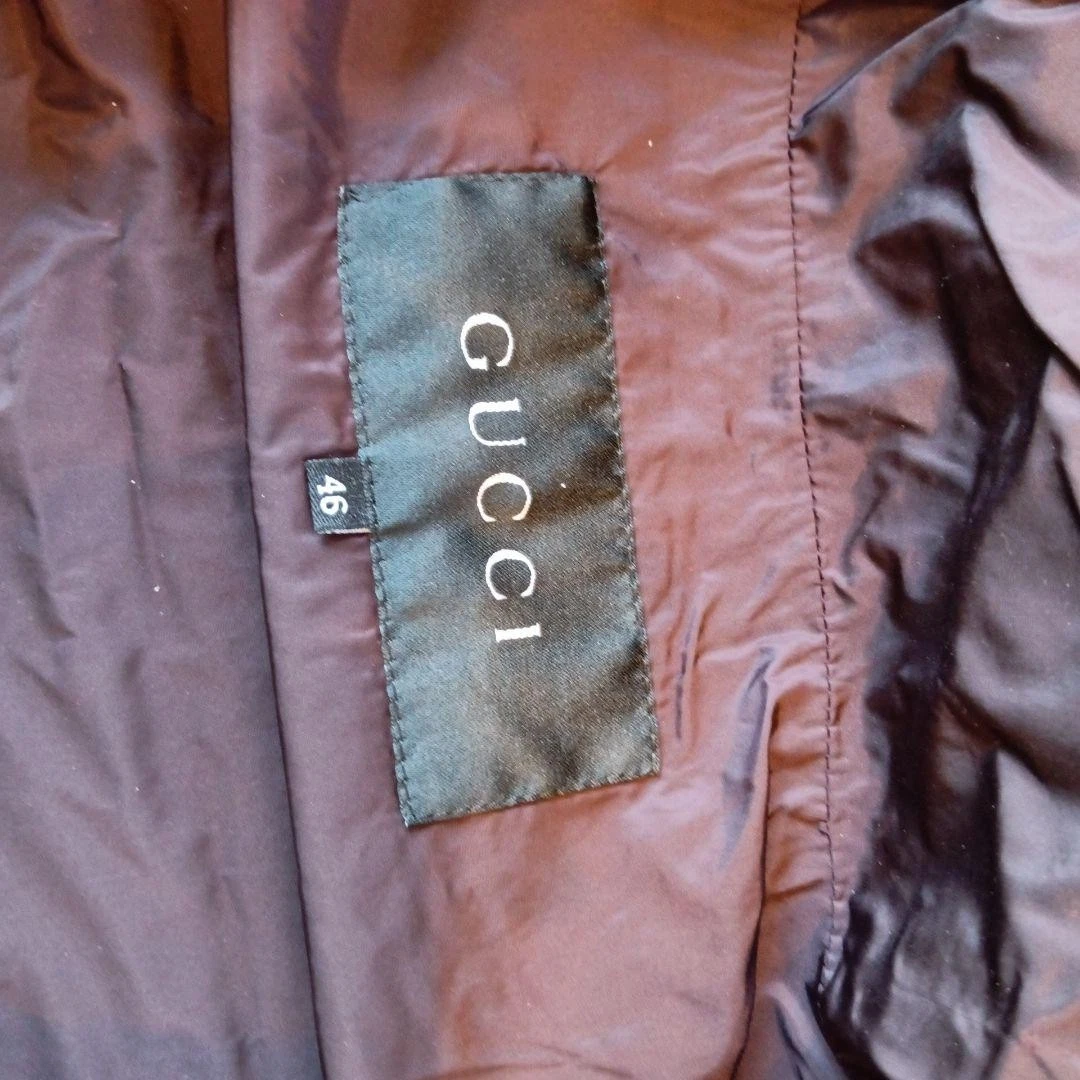 Giacca Gucci Nylon Marrone Scuro Taglia 46 L Usata Ottime Condizioni