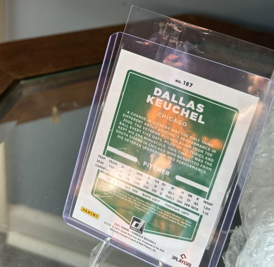 2021 Donruss Dallas Keuchel Red Foil /2021 Parallel Chicago White Sox #187 - Image 2 of 4