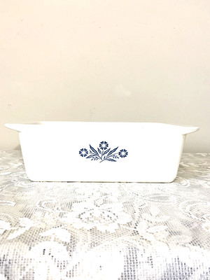 Vintage Corning Ware Blue Cornflower Bread Meat Loaf Baking Dish Pan 9x5x3  2Qt