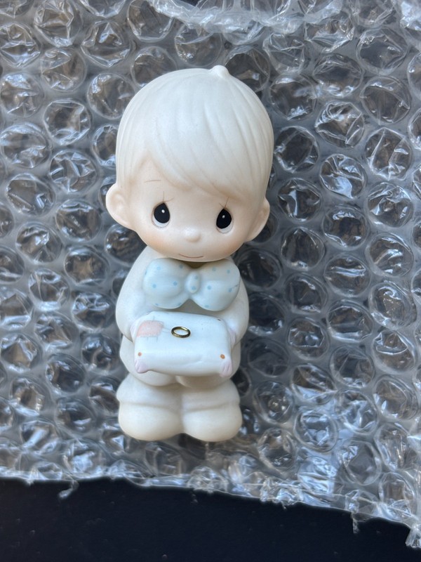 Enesco Precious Moments Ring Bearer Porcelain Figurine - Vintage E-2833