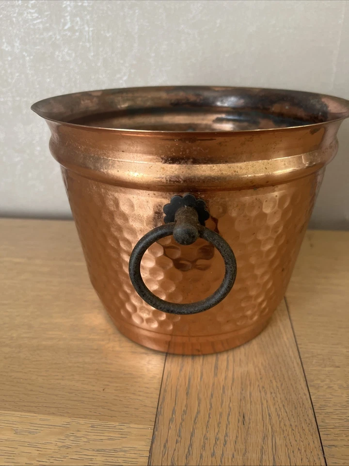 Ancien Cache Pot En Cuivre Villedieu Les Poêles - Lecellier - Photo 2/4