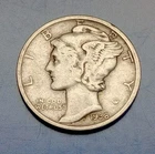 1938D   Mercury Silver Dime, -VG/XF CONDITION