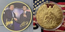 Charlie Kirk Gold Coin US President Donald Trump Turning Point USA Signature UK