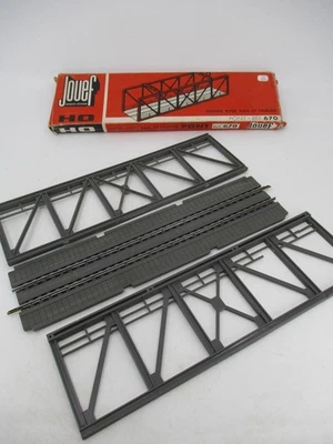 DV12327 JOUEF Ho 1/87 1:87 PONT TYPE METALLIQUE AVEC RAIL ET TABLIER REF 670 - Photo 1/4