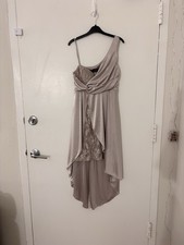 Gold Formal Dress Mid Length Sleveless With Lace And Beading Size Small