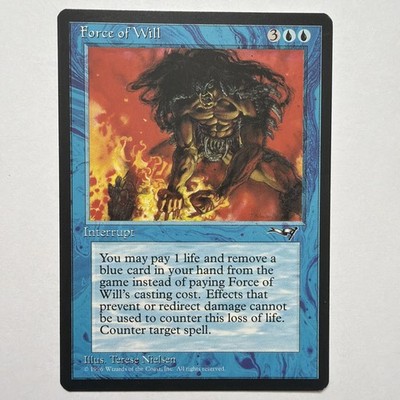 Force of Will Alliances MTG: Magic The Gathering NM/GM Never  display picture 1