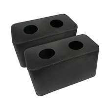 2 Pack Reinforced Rubber Dock Bumper 6” x 3.25” x 3” inch - Molded Rectangle ...