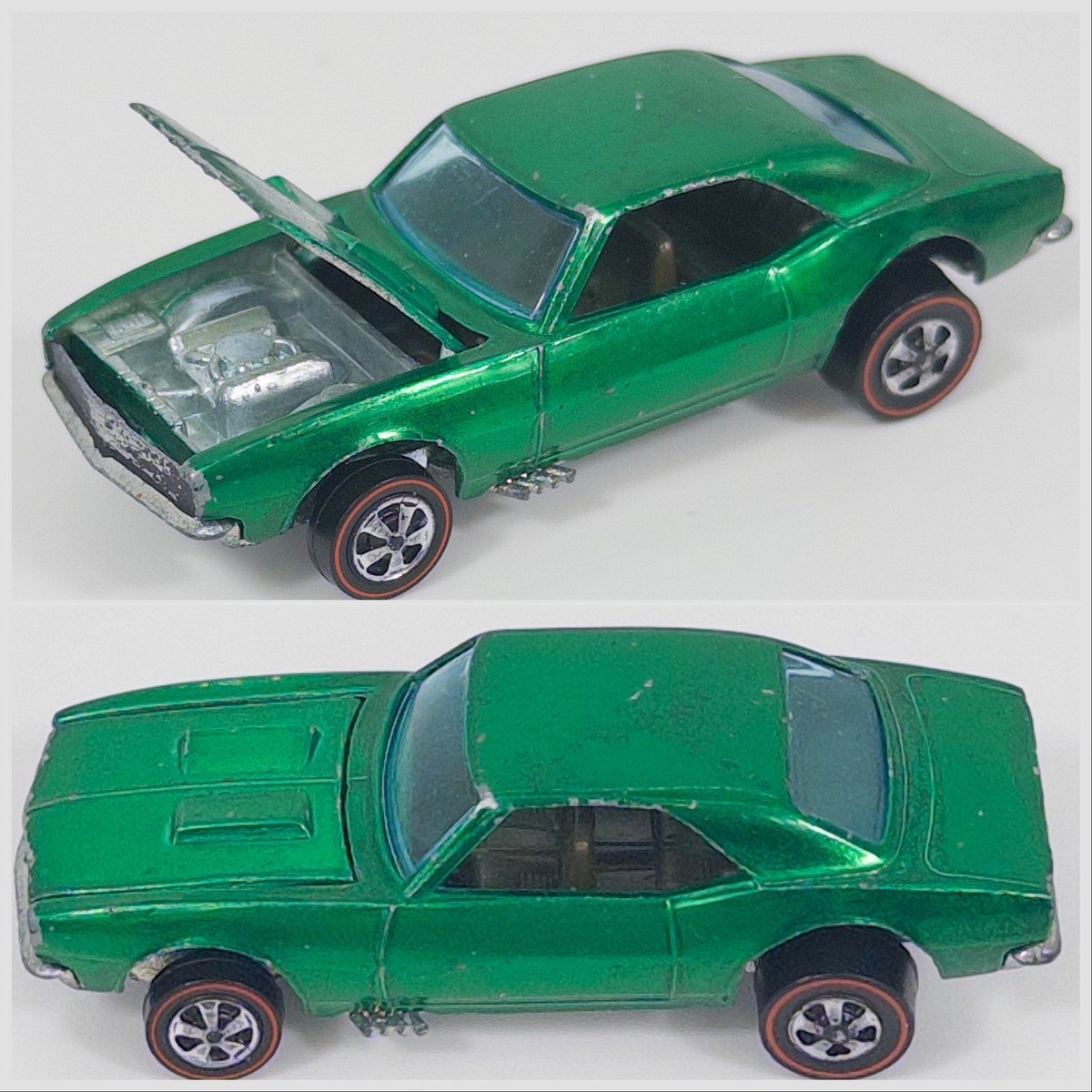 Hot Wheels Redline 68 Shiny Green HK Custom Camaro Watch Video