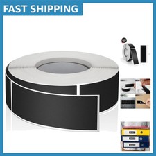 Strong Adhesive Black Rectangle Labels 3" x 1" - Perfect for Name Tags  Files