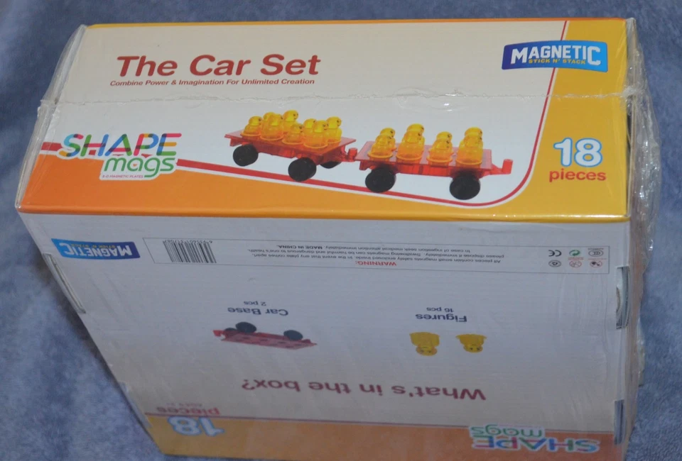 Shape mags 18 Piece Set Magnetic Building Tiles Blocks Cars Expansions Set - Image 4 of 4
