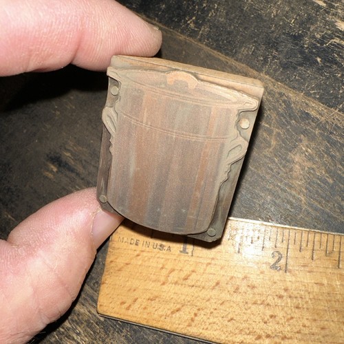Printing Block “ Stock Pot With Lid “ Copper Face - Picture 3 of 3