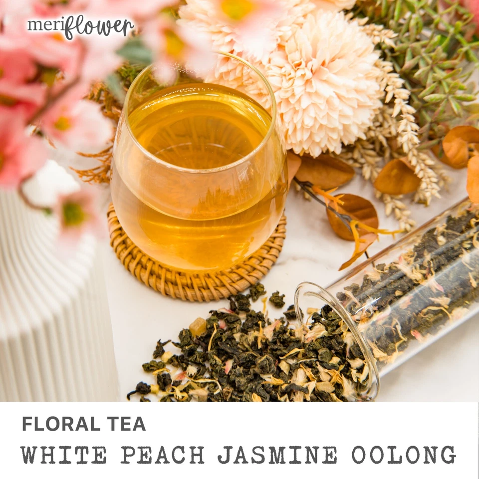 Leafmessage Tea - White Peach Jasmine Oolong Loose Leaf Floral Tea 白桃茉莉烏龍 85g - Image 2 of 4