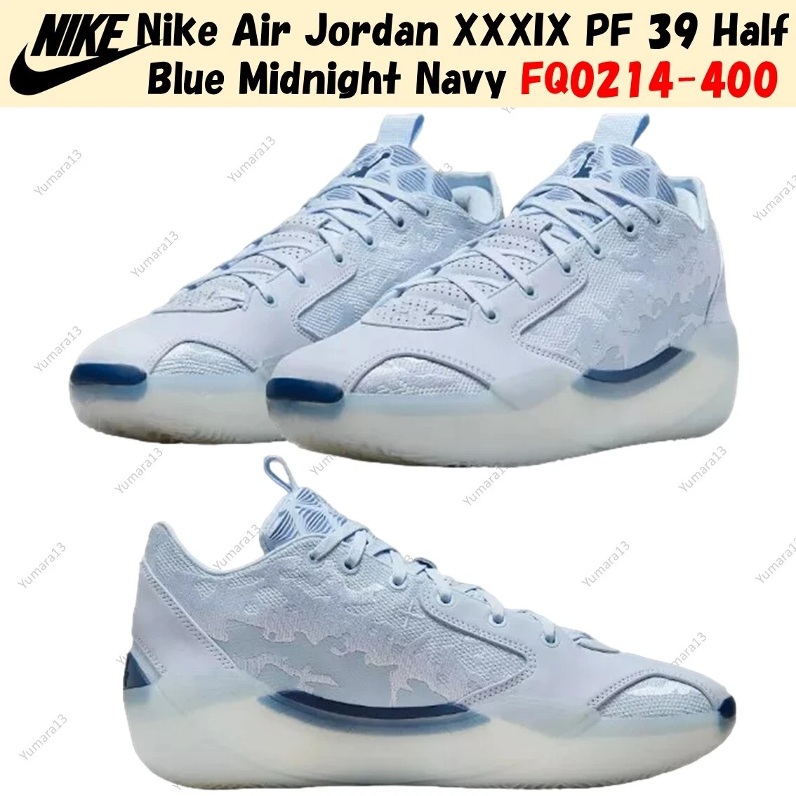Nike Air Jordan XXXIX PF 39 Half Blue Midnight Navy FQ0214-400 US