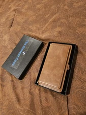 Armour Case Phone Case Fits S22 Ultra.  Brown/ Leather.  Come With Original Box.