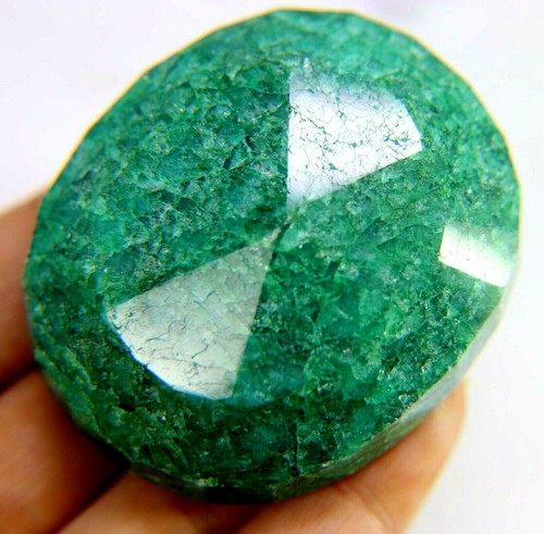 Impresionante piedra preciosa de corte ovalado certificado esmeralda zambiana enorme natural de 463,00 quilates - Imagen 5 de 5