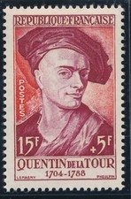 TIMBRE FRANCE 1110** Quentin de la Tour   1957