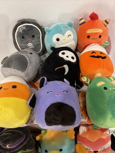 Nuevo con etiquetas Halloween Squishmallow 2023 Juego completo de 15 4,5” Otto Aldous Alva NUEVO - Imagen 1 de 5