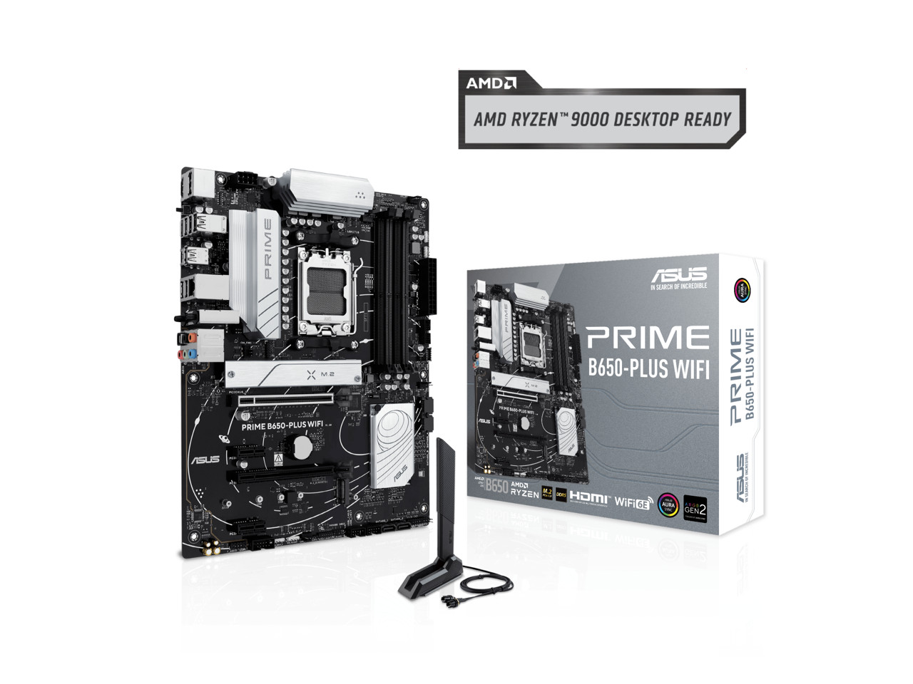 ASUS PRIME B650-PLUS WIFI AMD B650 AM5 Ryzen для настольных компьютеров 9000, 8000 и 7000 ATX