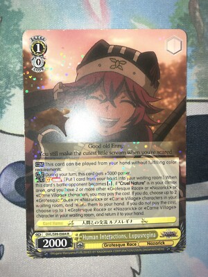 Weiss Schwarz - Human Interactions, Lupusregina - OVL/S99-E004 R Nazarick Vol 2.
