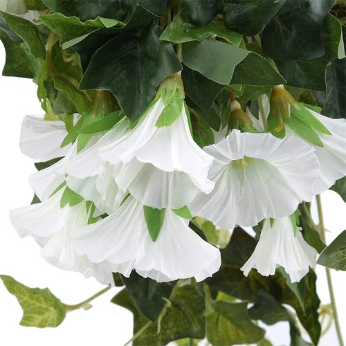 Artificial Vines Flowers Morning Glory Hanging Plants Fake Green Plant Home... - Picture 23 of 24