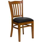 Flash Furniture Restaurant Chair 34.5" Black Vinyl Seat/Cherry Wood Frame Finish