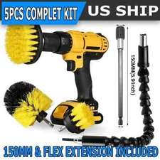 3X Drill Brush Set Power Scrubber Drill Attachments Carpet Tile Grout Cleaning