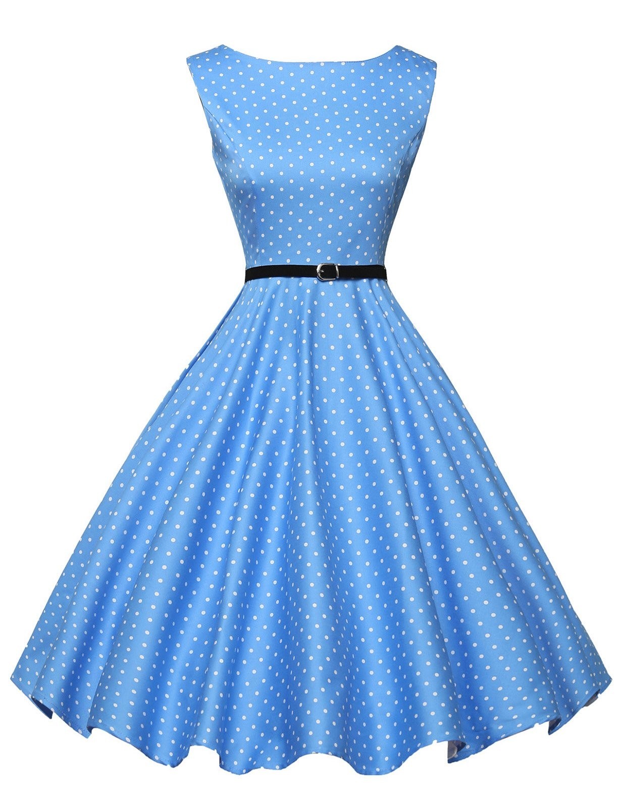 blue rockabilly dress