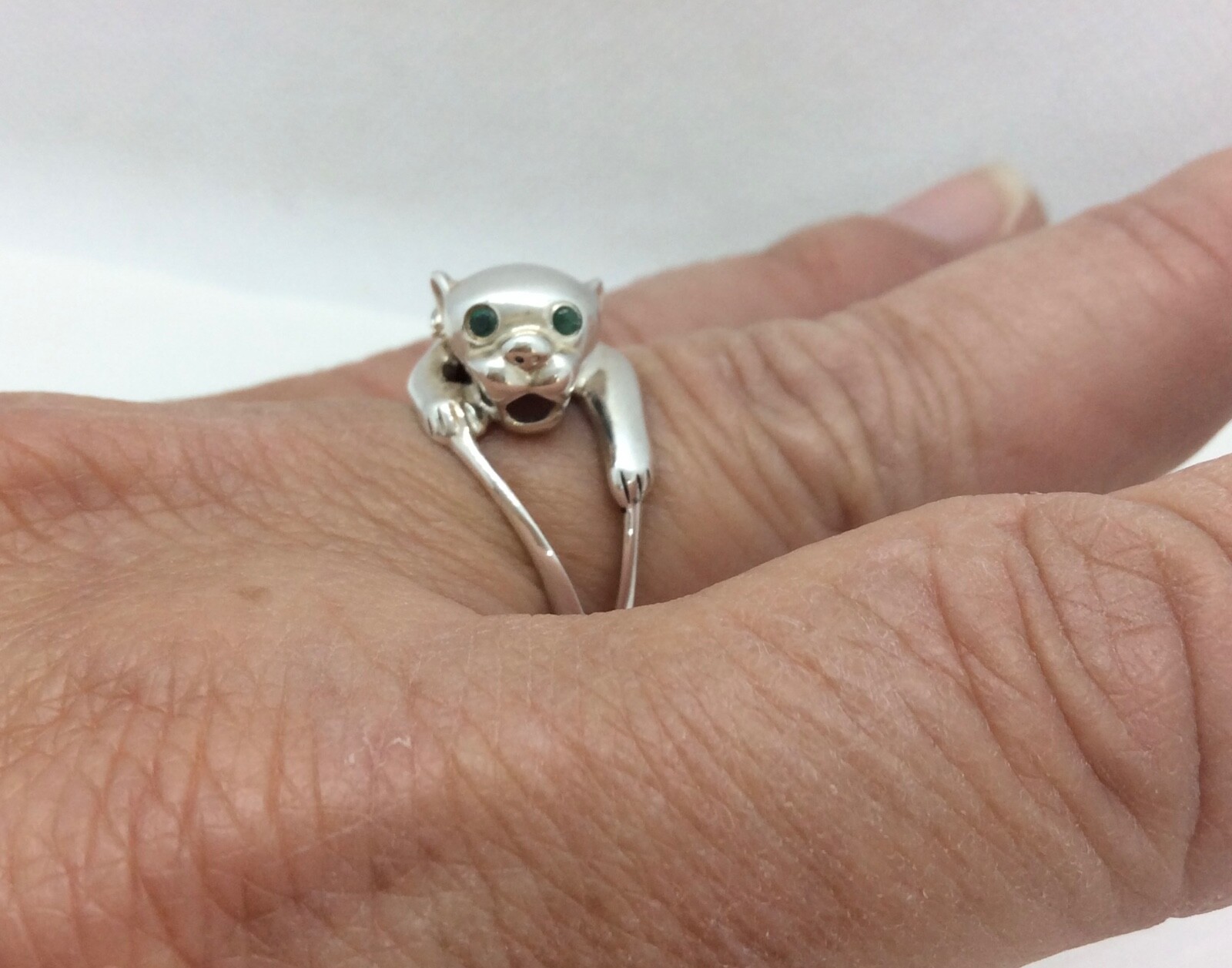 Large Monkey Dome Statement Ring. Solid Sterling … - image 1