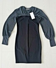 ZARA TRAFALUC BLACK GREY CONTRASTING FABRIC DRESS SIZE M No Tags ZARA 0909/274