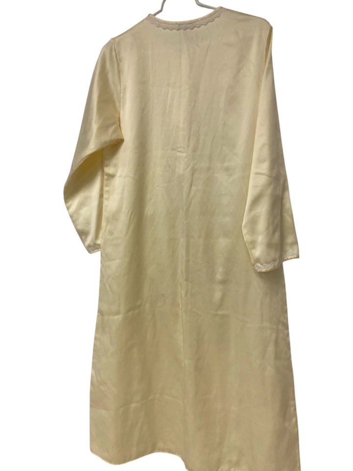 Camisón Jones New York Midi Amarillo Talla S Manga Larga Ribete de Encaje De Colección Foto 2 de 4